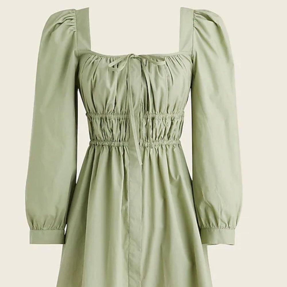 J Crew Cinched-waist cotton poplin dress - BLACK, never worn